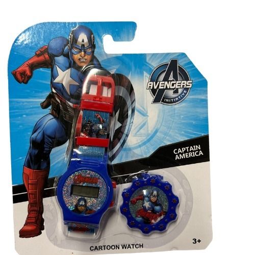 Avengers Captain America Cartoon Watch - with cover
